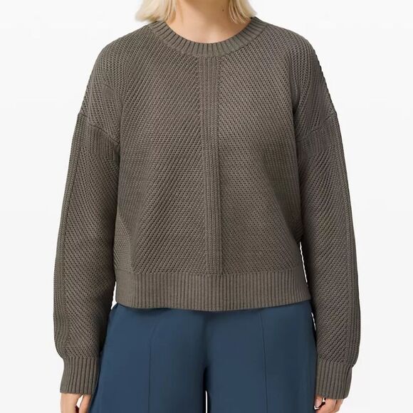 NWOT LULULEMON New Heights Sweater Grey Sage 12 - Picture 1 of 9